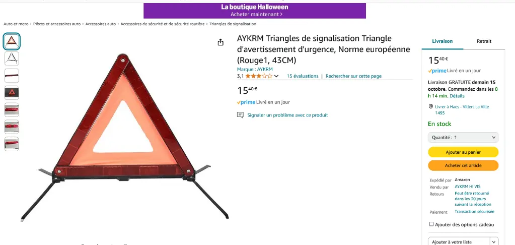 Screenshot 2024-10-14 at 16-02-41 AYKRM Triangles de signalisation Triangle d'avertissement d'urgence Norme européenne (Rouge1 43CM) Amazon.com.be Auto et moto.webp