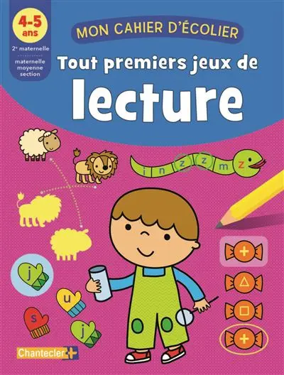 LIVRE : TOUT PREMIERS JEUX DE LECTURE 4 / 5 ans