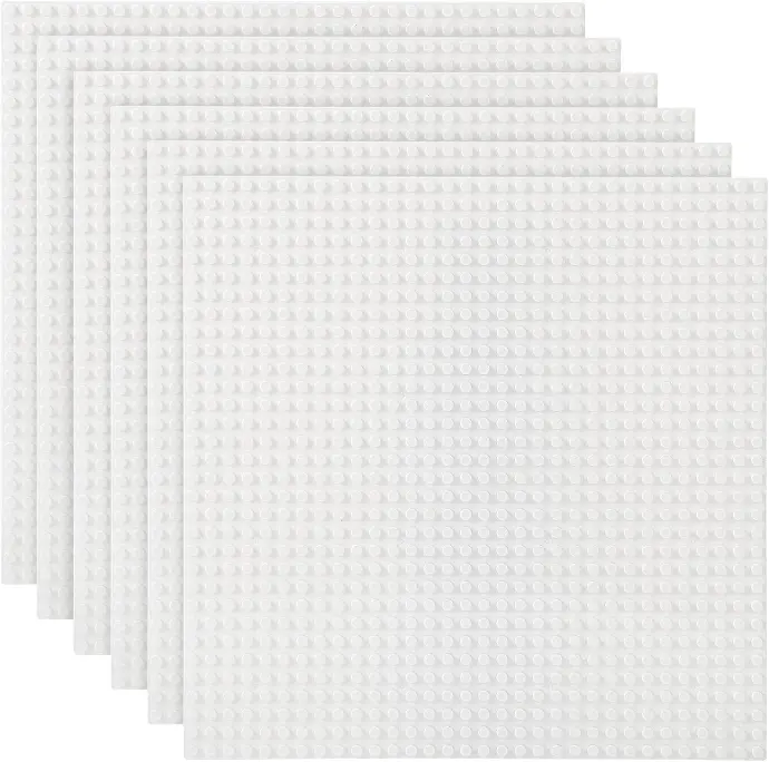 Plaques de construction 25X25X0.3 adapté pour LEGO BLANC 6 PIECES