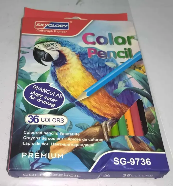 BOITE DE 36 CRAYONS COULEURS HAUTE QUALITE SG9736