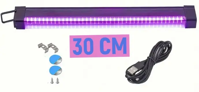 barres lumineuses lumière noire LED USB, 30 Cm