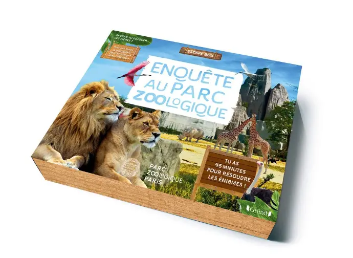 Jeu de société jeunesse Escape Box – Enquête au parc zoologique À partir de 6 ans