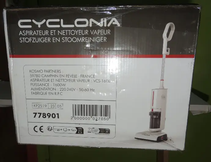 ASPIRATEUR & NETTOYEUR VAPEUR 1600W CYCLONIA