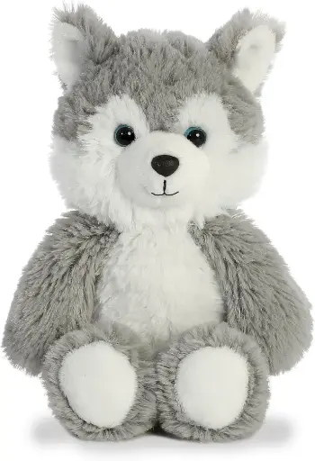 Peluche très douce CUDDLY FRIENDS Husky gris  32Cm