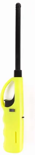 BRIQUET LONG BEC RECHARGEABLE POUR BOUGIES , BBQ , ETC... JAUNE