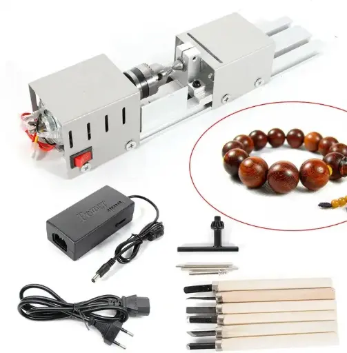 Wildor® Lathe 100W - Tour miniature - Perles et petits projets - Accessoires complets inclus