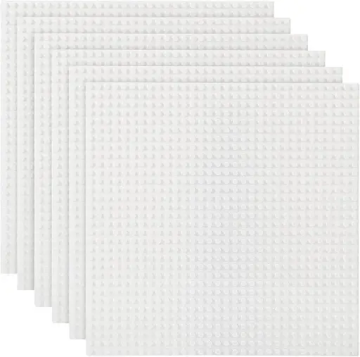 Plaques de construction 25X25X0.3 adapté pour LEGO BLANC 6 PIECES