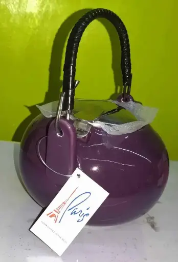 théière porcelaine aubergine